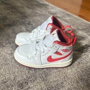 Jordan Kids' Sneakers - White and Red Accents